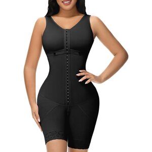 Women's Bodysuit Shapewear Tummy Control Body Shaper Black Post Surgery Fajas
